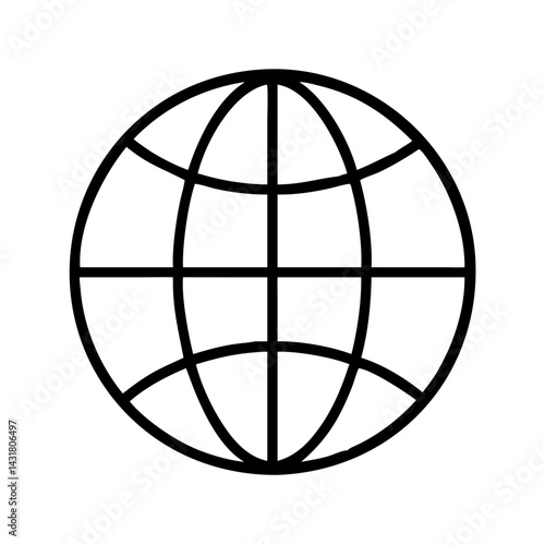 Globe earth world map vector icon illustration for web design and mobile application use icon