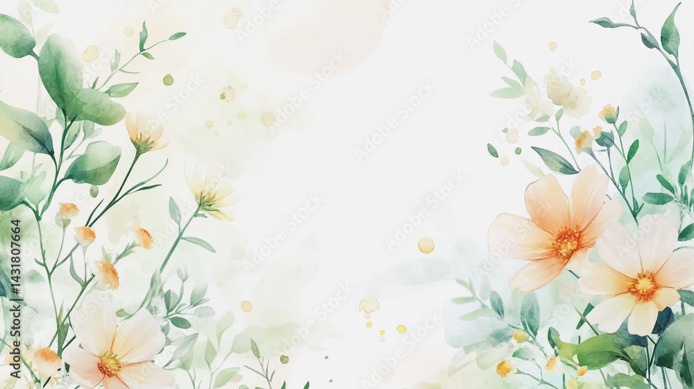 Elegant wedding invitation card background . Minimal hand painted watercolor Chamomile flowers texture template background. Design for wedding, vip cover, poster, rsvp moderncard.Valentine's Day Elegant wedding invitation card background . Minimal hand painted watercolor Chamomile flowers texture template background. Design for wedding, vip cover, poster, rsvp moderncard.Valentine's Day