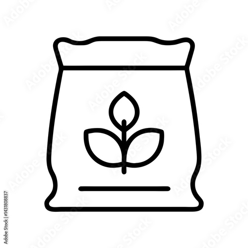 Find fertilizer bag icon vector illustration for agriculture farming and gardening supplies online shop