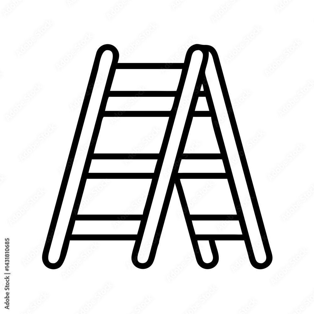Find step ladder for home improvement projects and construction work icon vector illustration Find step ladder for home improvement projects and construction work icon vector illustration
