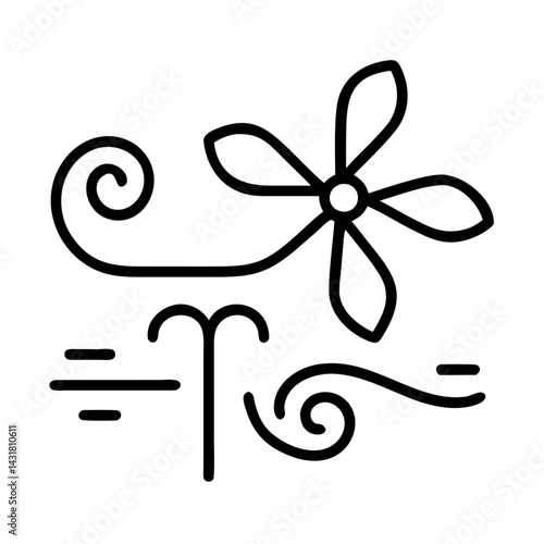 Find air wind flow icon vector illustration for climate weather and nature concept design use cases