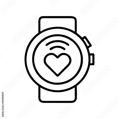 Heart rate monitor smart watch fitness tracker technology for health and wellness tracking app