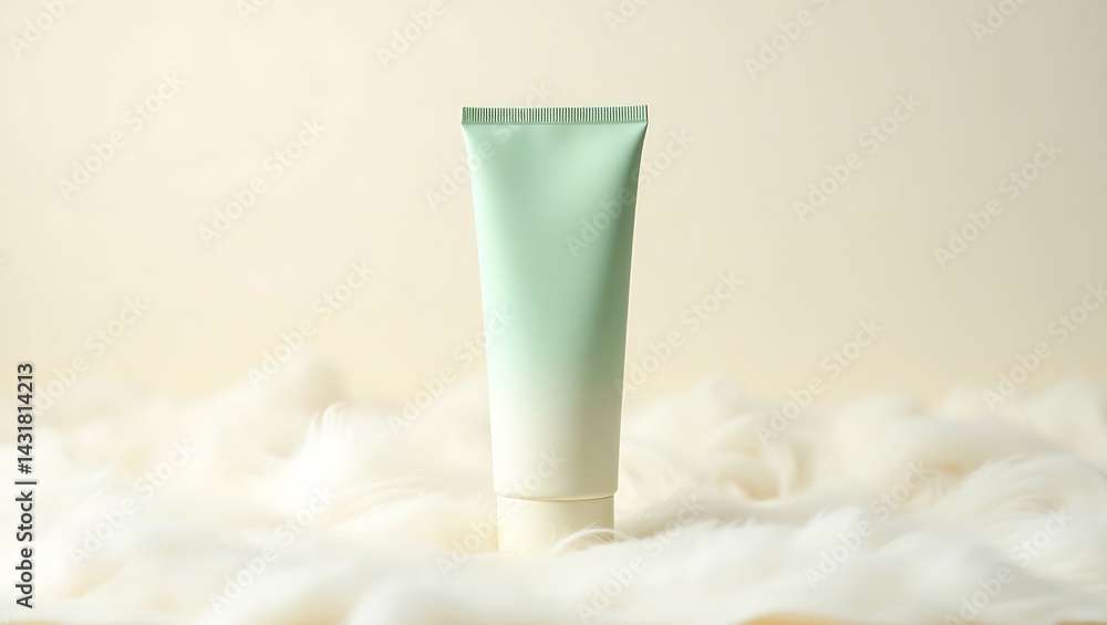 Minimalist tube on clean surface, showcasing elegant design Minimalist tube on clean surface, showcasing elegant design