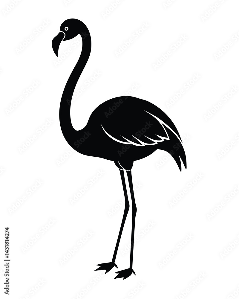 flamingo silhouette isolated on white flamingo silhouette isolated on white