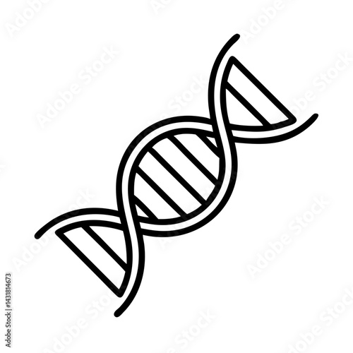 Dna strand helix genetic code biology science molecule double helix deoxyribonucleic acid outline