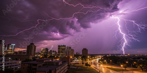 Purple City Nightscape Dram...