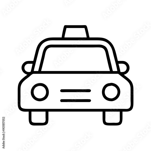 Taxi cab icon vector illustration, transportation vehicle service, public transit, ride sharing, auto car