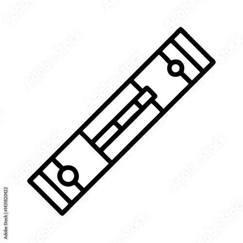 Spirit level tool for construction and carpentry work icon vector illustration design element