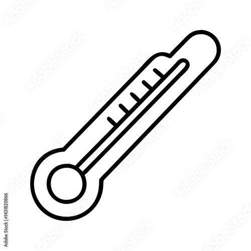 Thermometer clip art vector graphic for medical temperature measurement and health check tool icon