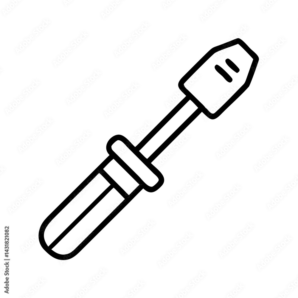 Isolated screwdriver tool vector icon illustration for repair maintenance and construction work design Isolated screwdriver tool vector icon illustration for repair maintenance and construction work design