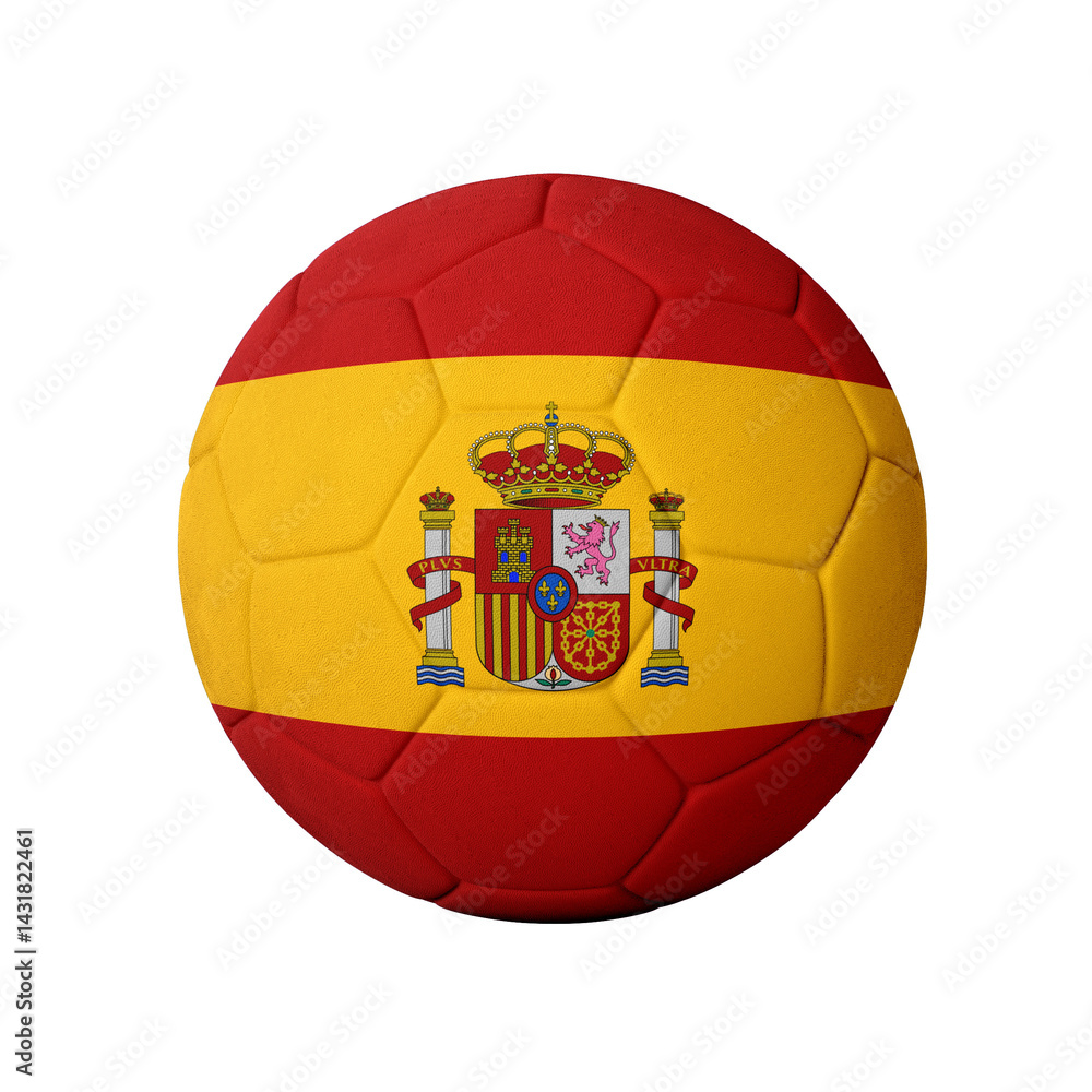Obraz premium Realistic Spain Football Flag