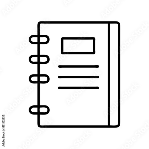 Notebook vector icon school notebook diary notepad journal sketch book writing pad drawing pad paper