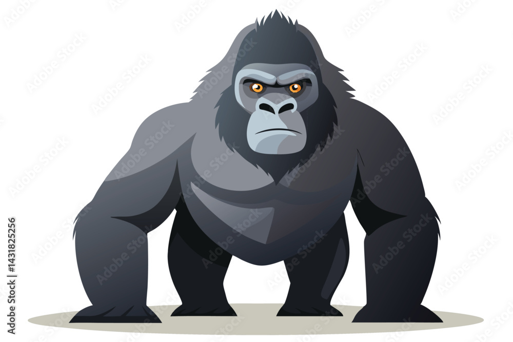 Naklejka premium Gorilla illustration on White Background