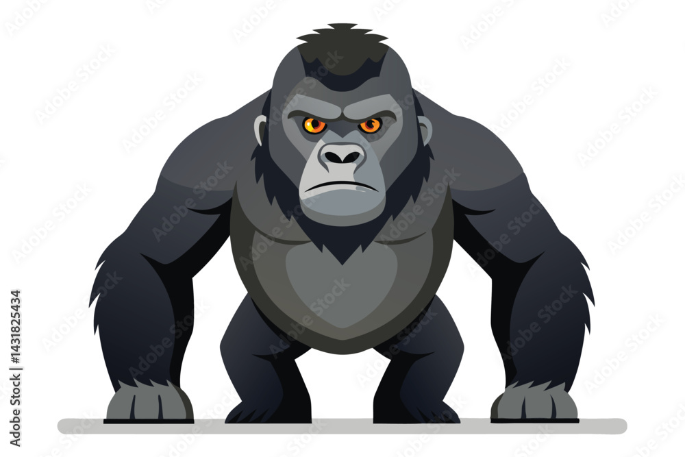 Fototapeta premium Gorilla illustration on White Background