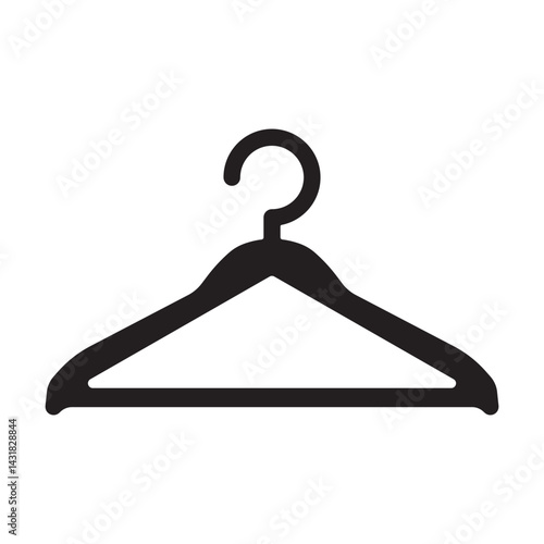 Clothes hanger. Hanger icon vector isolated on white background. Coat hanger black icon isolated on white background. High quality vector fashion clothes hanger.