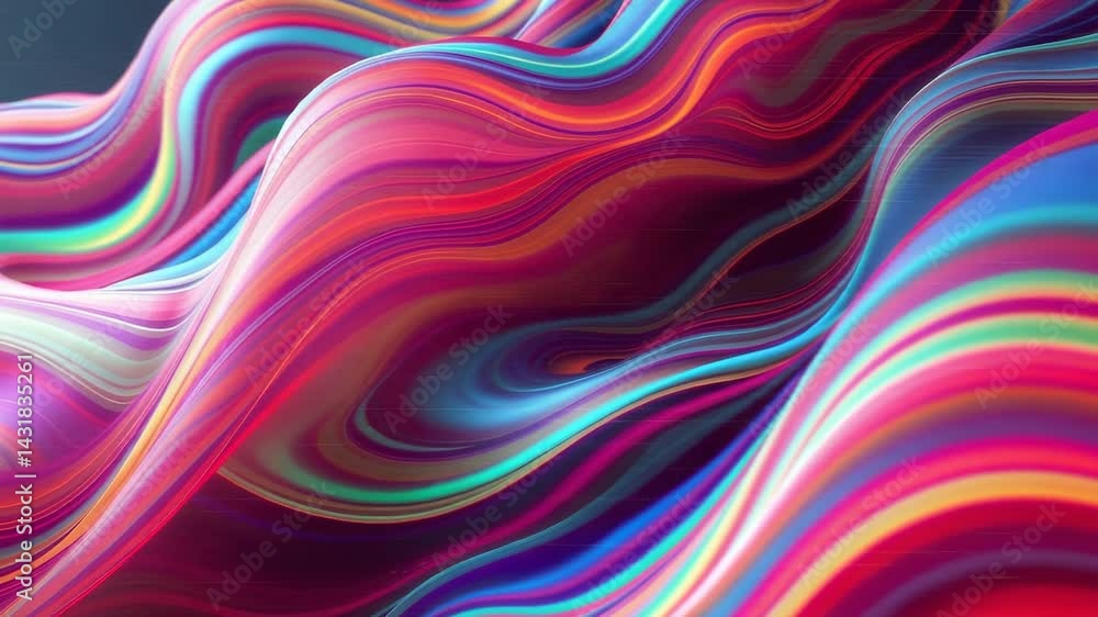 Abstract Colorful Swirling Waves Background Abstract Colorful Swirling Waves Background