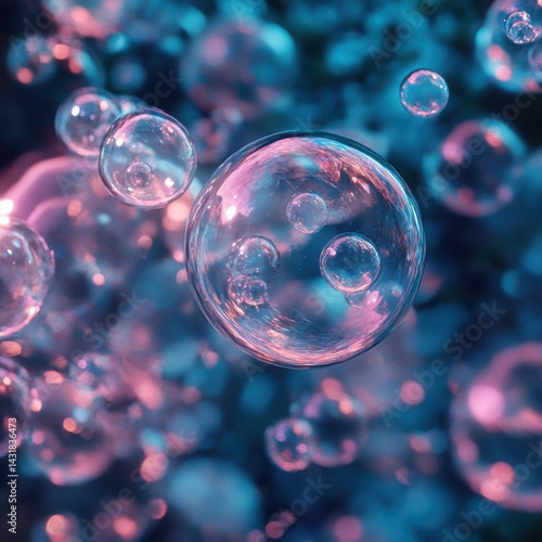 Wallpaper Mural Bubble haze streams gently on a dreamy pushed background Torontodigital.ca