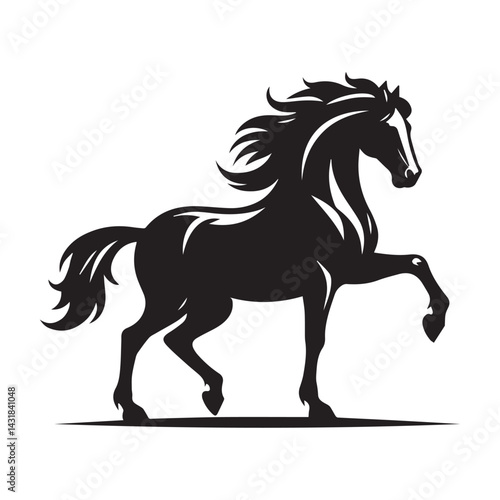 A horse silhouette vector illustration