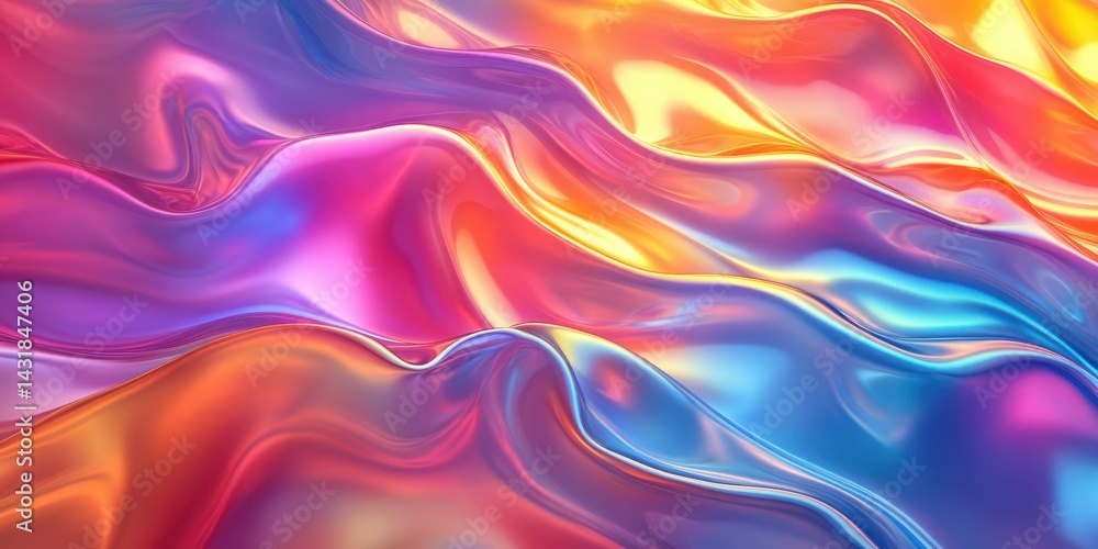 Colorful abstract waves created by vibrant hues blending and flowing together in a brilliant design Colorful abstract waves created by vibrant hues blending and flowing together in a brilliant design