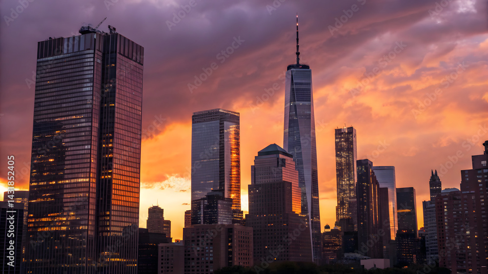 Fototapeta premium Buildings cinematic