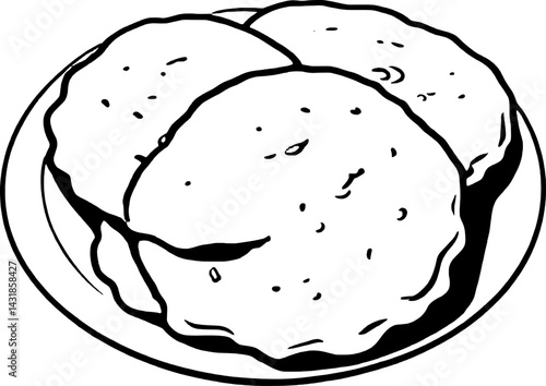 Three Delicious Pancakes Served on a Plate
