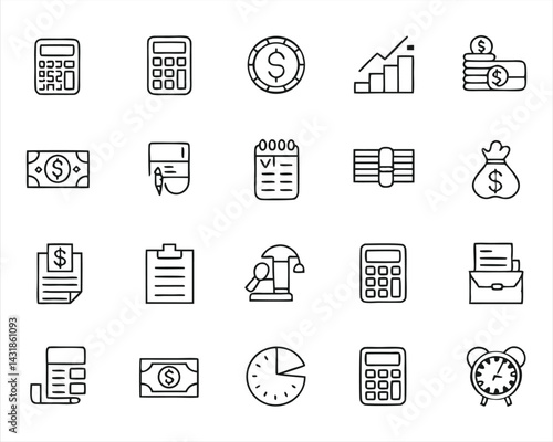 Tax icon set