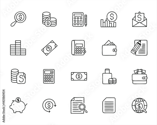 Tax icon set