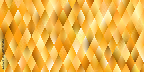 Glowing gold abstract background with diamond shaped gradient
