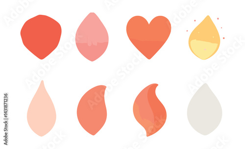Vibrant petal icon set: collection for creative design. Vector icons
