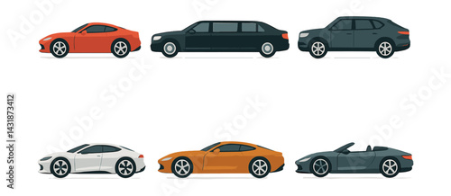 Elegant car icons set: stylish collection for automotive designs. Vector icons