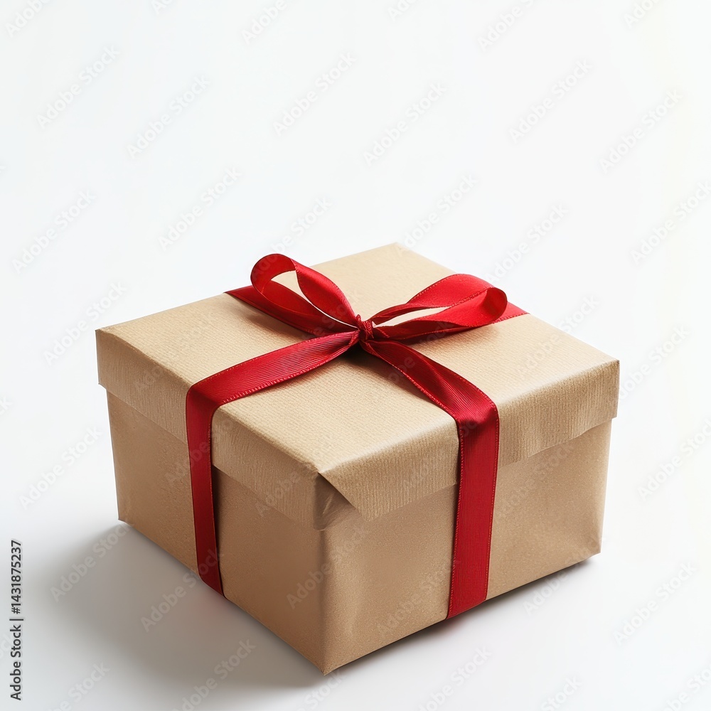 Obraz premium Gift box, tied with ribbon