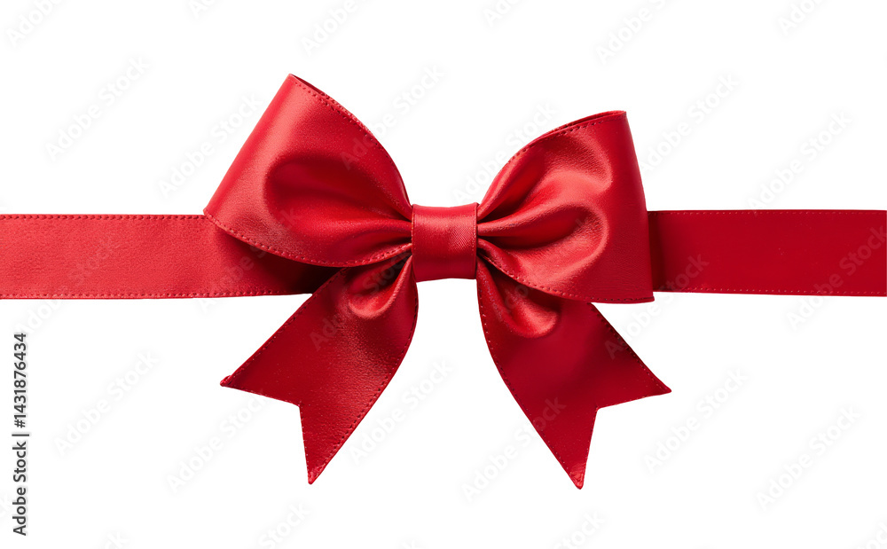 Red Bow With Ribbon isolated on transparent background, Gift Ribbon PNG Red Bow With Ribbon isolated on transparent background, Gift Ribbon PNG