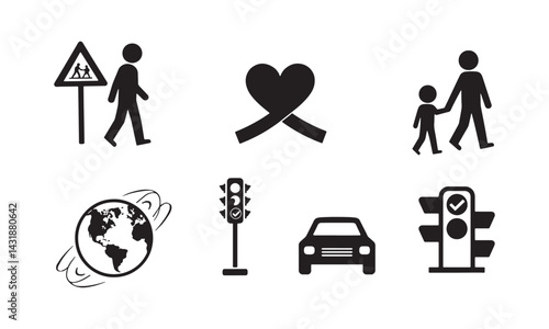 Safety, Awareness, and Transportation Icons