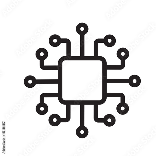 illustration graphic vector of design elements chipset for technology concept	