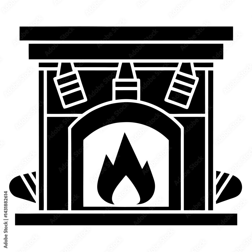 Black and white vector illustration of an old house icon design Black and white vector illustration of an old house icon design