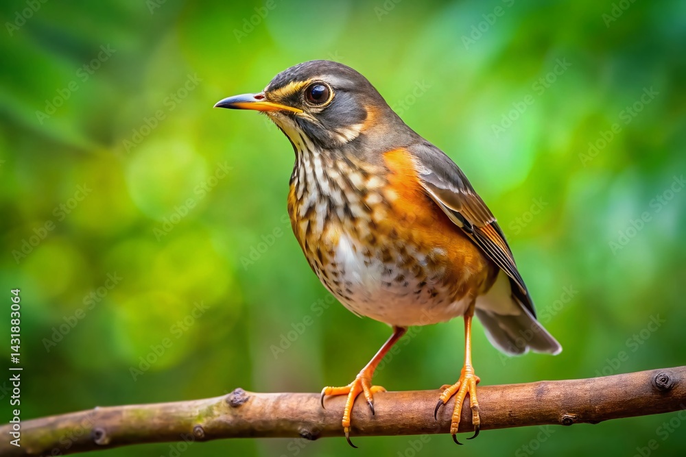Spectacled Thrush Bird Portrait - Wildlife Photography Spectacled Thrush Bird Portrait - Wildlife Photography