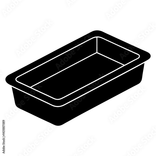 Isolated empty white plastic food container