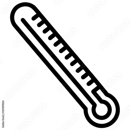 A metallic thermometer vector illustration for business measurement