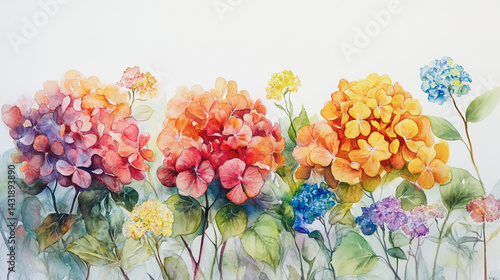 Wallpaper Mural Elegant wedding invitation card background . Minimal hand painted watercolor Hydrangea flowers texture template background. Design for wedding, vip cover, poster, rsvp moderncard.Valentine's Day Torontodigital.ca