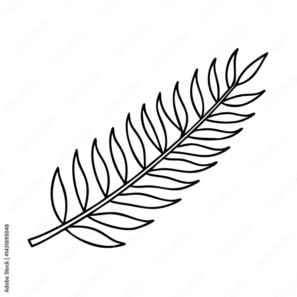 Obraz premium classic nz silver fern icon, classic nz silver fern vector illustration-simple illustration of classic nz silver fern , perfect for classic nz silver fern logos and icons