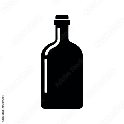 Isopropyl Alcohol Black Vector Silhouette