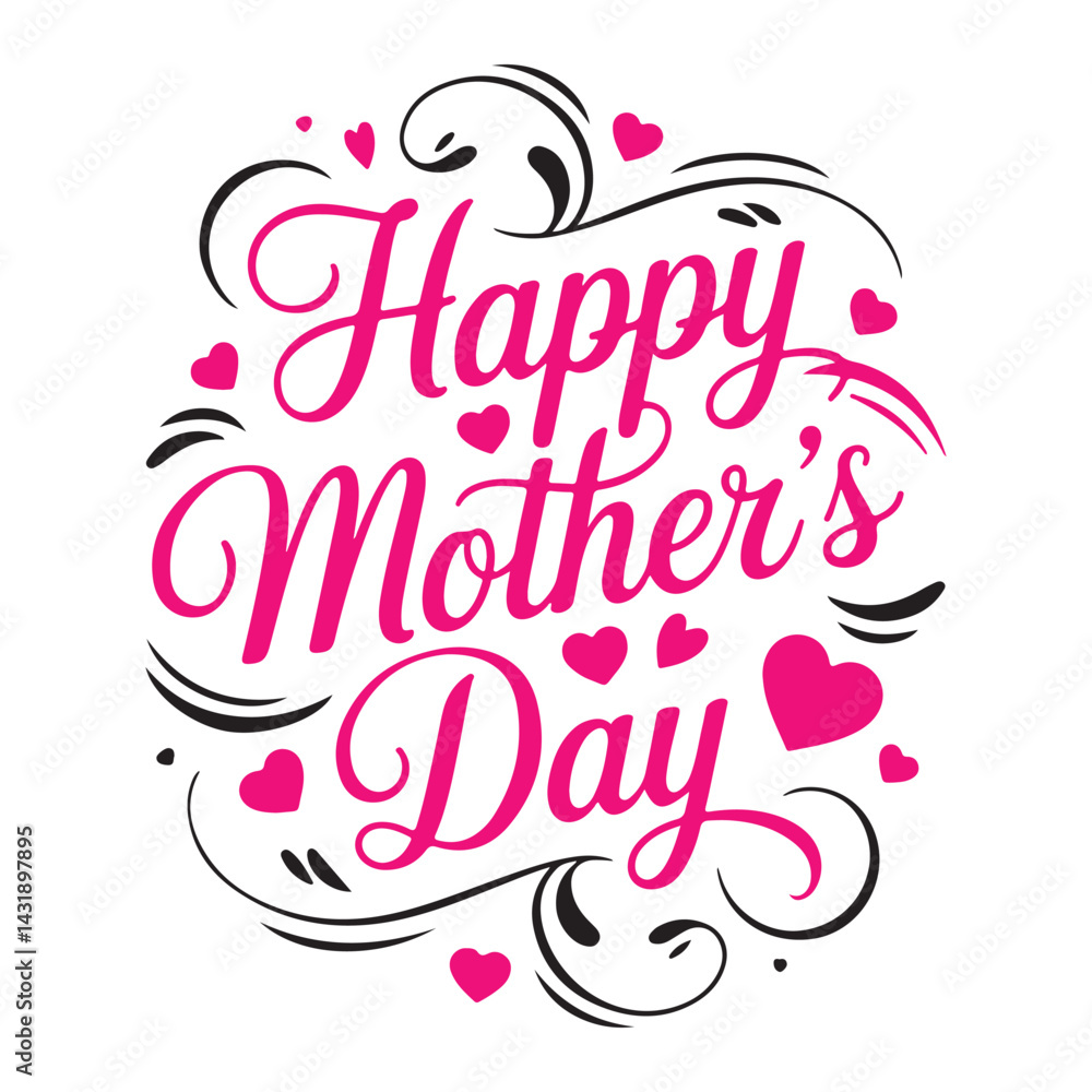 Cute Mother’s Day Greeting Card Design – Vector EPS Cute Mother’s Day Greeting Card Design – Vector EPS