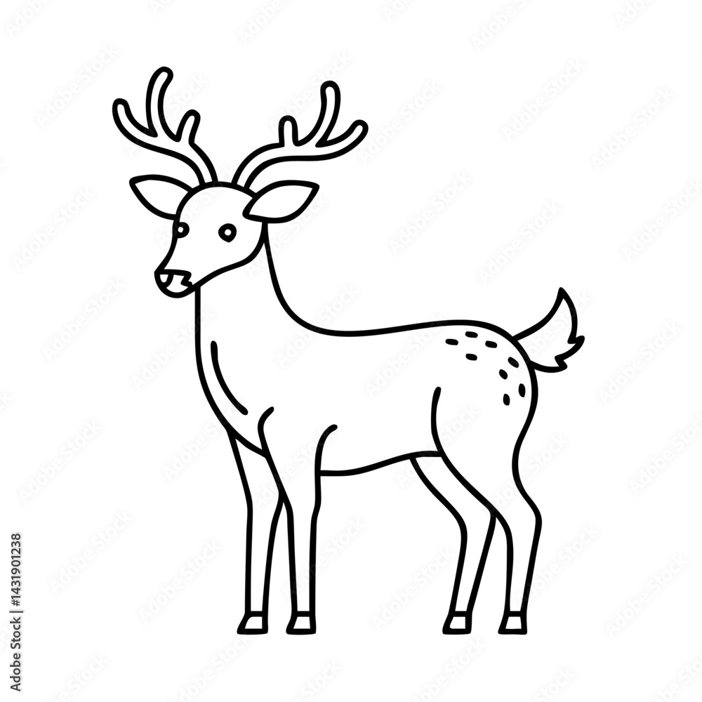 deer icon, deer vector illustration-simple illustration of deer , perfect for deer logos and icons deer icon, deer vector illustration-simple illustration of deer , perfect for deer logos and icons