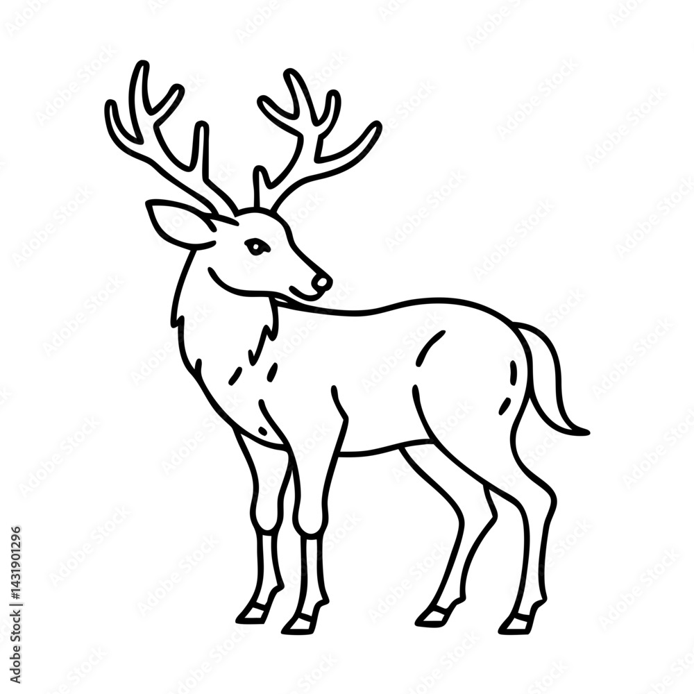 deer icon, deer vector illustration-simple illustration of deer , perfect for deer logos and icons deer icon, deer vector illustration-simple illustration of deer , perfect for deer logos and icons