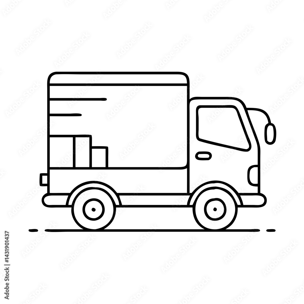Fototapeta premium delivery truck i icon, delivery truck i vector illustration-simple illustration of delivery truck i , perfect for delivery truck i logos and icons