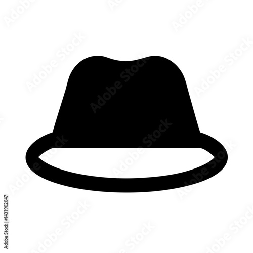 Fedora Hat Icon Vector Illustration