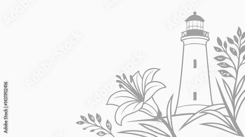 lighthouse on a white background