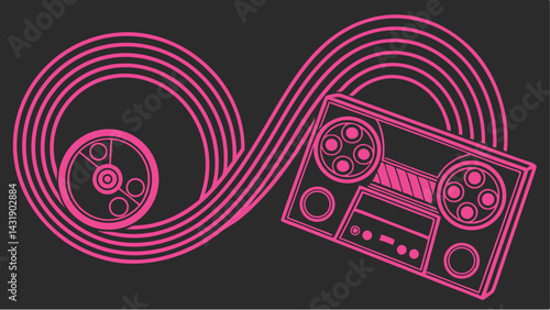 vector illustration of a music background