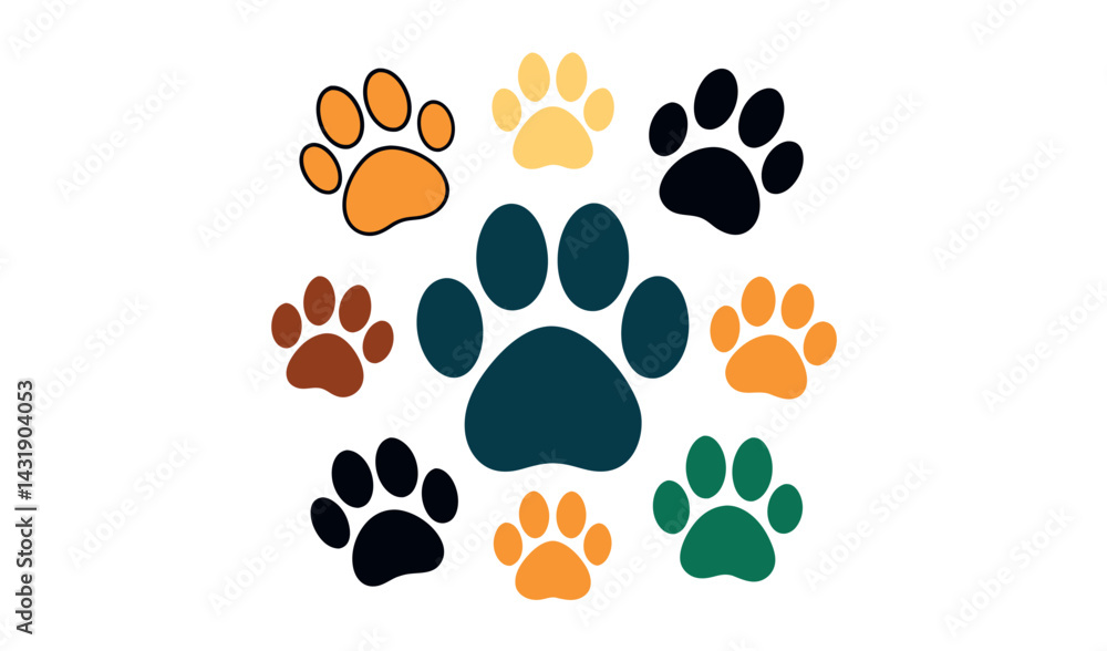 Fototapeta premium animal paw print