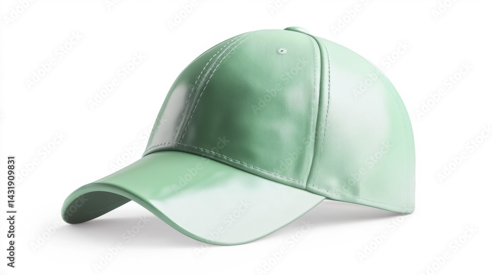 Fototapeta premium Mint cap mockup isolated on white background. Generative AI